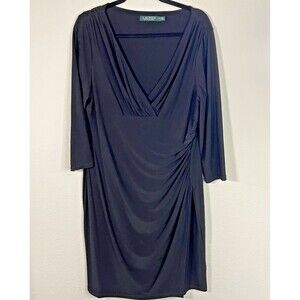 Lauren Ralph Lauren Dress Women's Size 16 Black 3/4 Sleeve